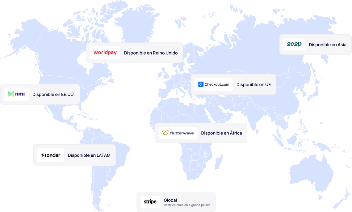 Golfmanager Online payments map ES
